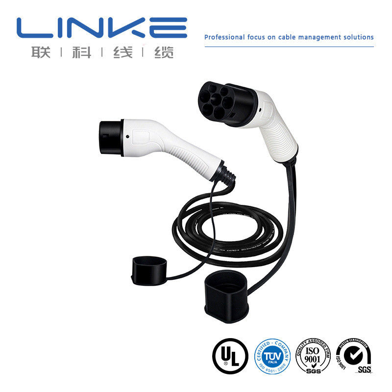İletken Çıplak Bakır UL 62 32A 5p 2c*10AWG 1c*10AWG 3c*18AWG LK-EV100 EV Şarj Kablosu
