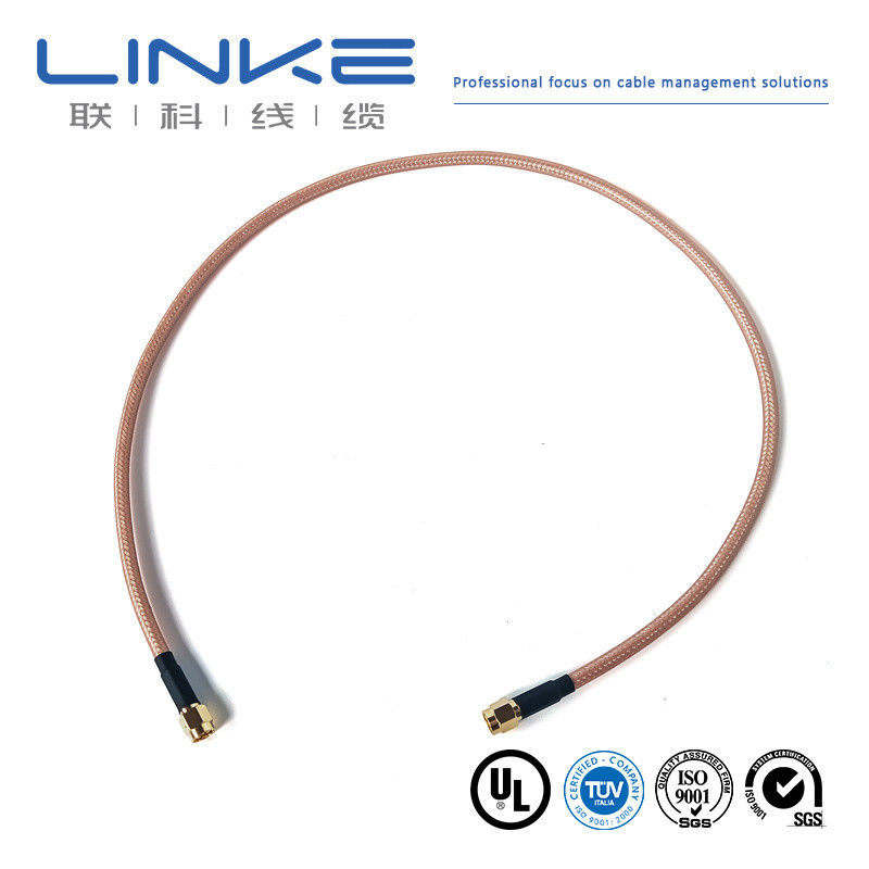Wurth Elektronik RG142 koaksiyel kablo 50 Ω, 4.95mm OD SMA erkekten SMA erkeğe beyaz Yeni enerji aracı kablosu