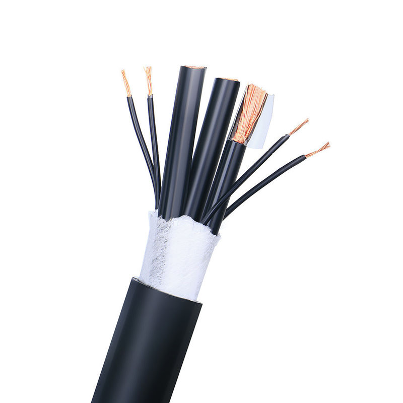 Siyah PVC Ceket Koaksiyel Kablo Serisi Video İzleme için RG6 / Rg58 / Rg11 / Rg59