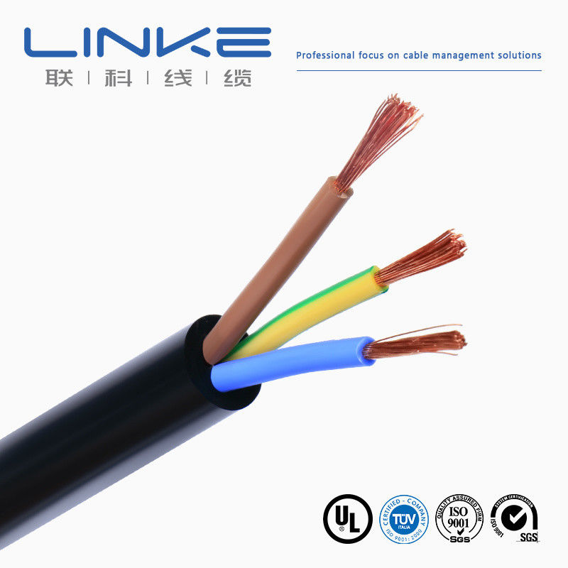 300/500v Bakır Çifte İzoleli Çaplı İletici PVC 3 çekirdekli 4 mm RVV Elektrik Esnek Kablo