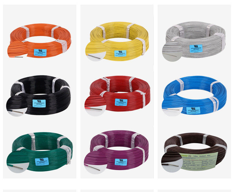 10-30AWG Tünelmiş Bakır Tel Çekirdek FEP Izolasyon UL1330 Güç Tel Yüksek sıcaklık uygulamaları için elektrik kablosu