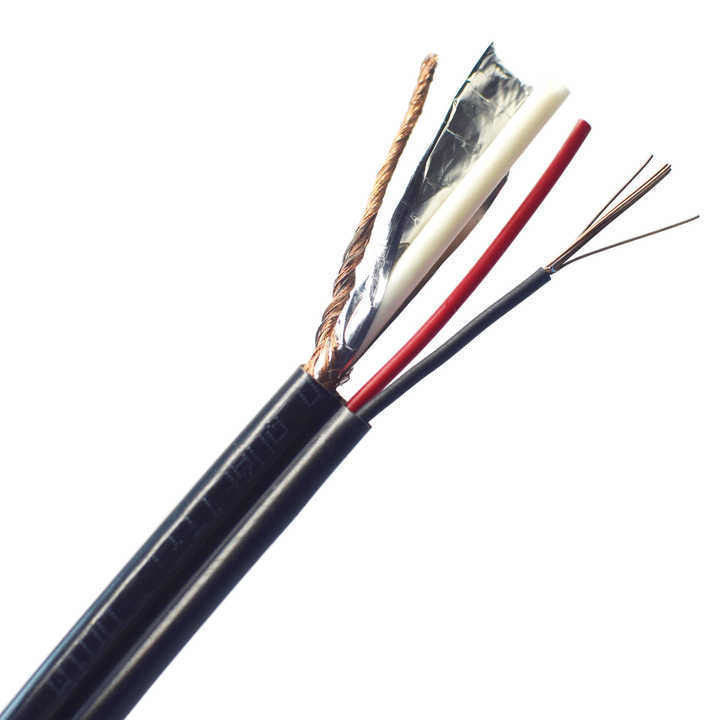 UL1007 30 AWG Black Power PVC Bakır İletken Elektrik Gücü Koaksiyel Elektrik Kablosu