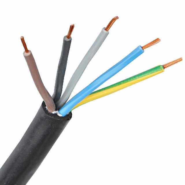 Ev ve endüstriyel elektrik ekipmanları için PVC yalıtılmış 4 çekirdekli 3*6+1*4 esnek kablo