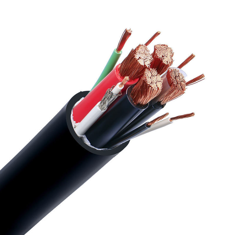 Ev ve endüstriyel elektrik ekipmanları için PVC yalıtılmış 4 çekirdekli 3*6+1*4 esnek kablo