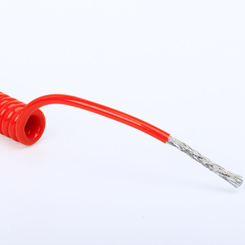 US TPU/PUR/PU Spiral Bahçeli Kablo Güçlü Elastisite Çıplak Bakır İletici