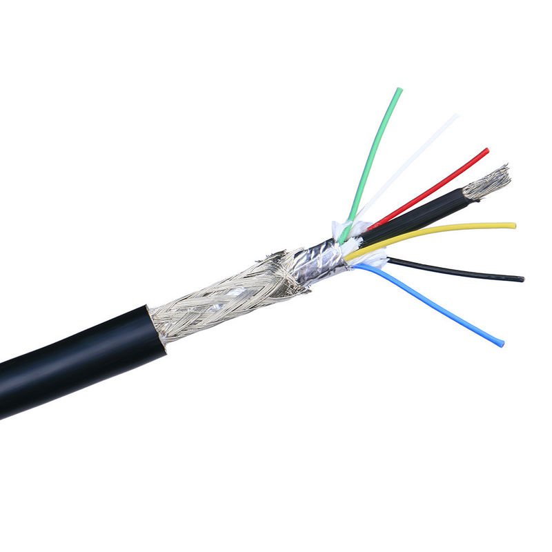 Kalkanlı çok çekirdekli kontrol kablosu 26AWG 28AWG 4 çekirdekli bakır PVC ceket sinyal kablosu
