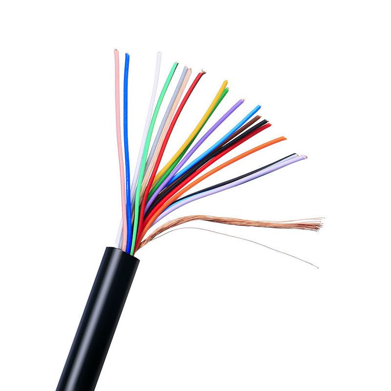 Kalkanlı çok çekirdekli kontrol kablosu 26AWG 28AWG 4 çekirdekli bakır PVC ceket sinyal kablosu