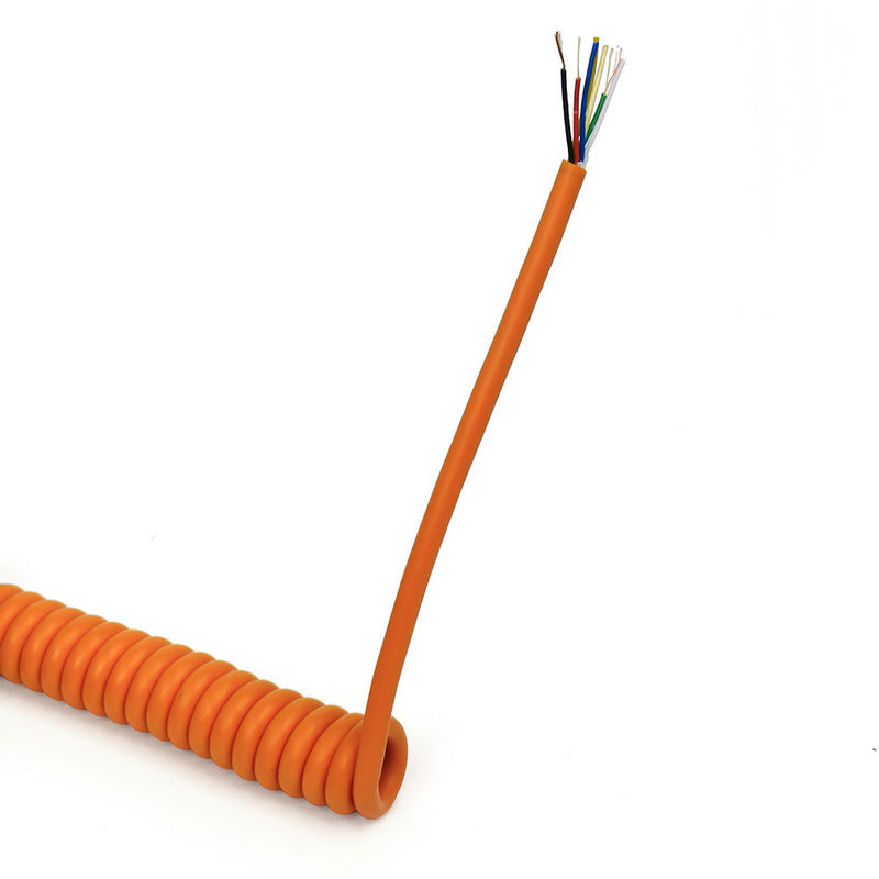 Bakır iletken PVC kabuk alev geriletici uzatma kurşun sarmal kıvrık yay güç kablosu