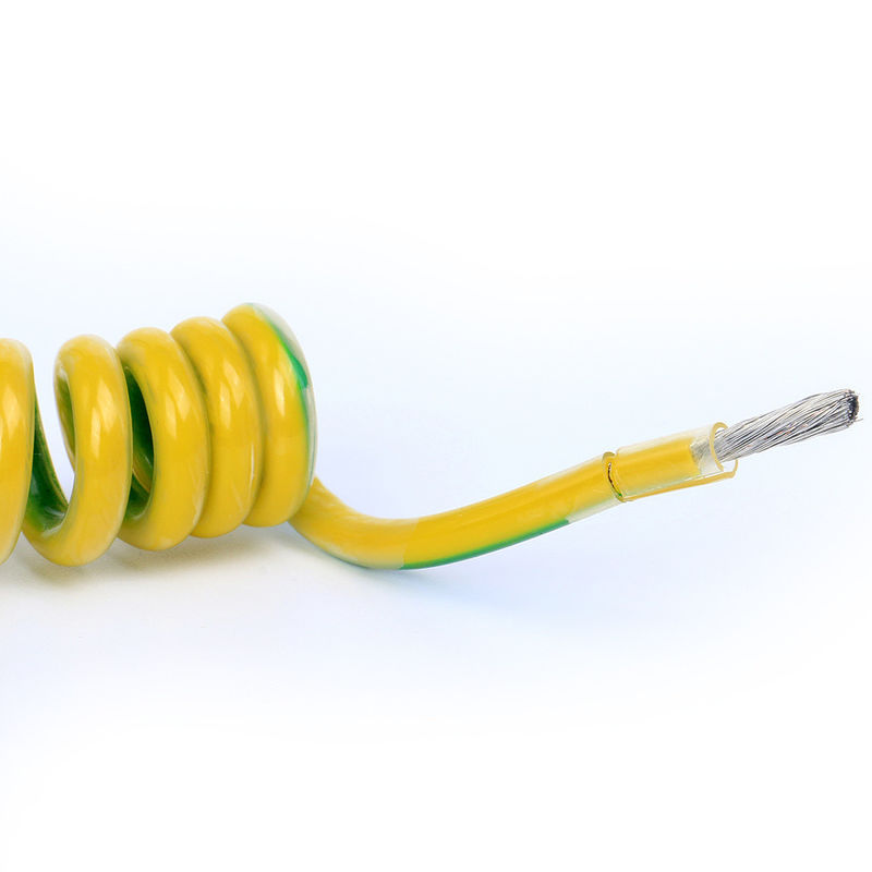 Kaplama malzemesi PVC 2-10 çekirdekler alev geriletici spiral kıvrık yaylı elektrik kablosu elektronik ekipman için