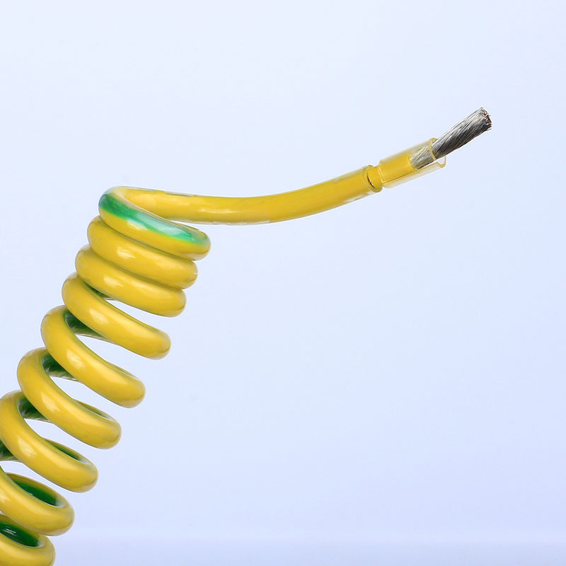 Kaplama malzemesi PVC 2-10 çekirdekler alev geriletici spiral kıvrık yaylı elektrik kablosu elektronik ekipman için