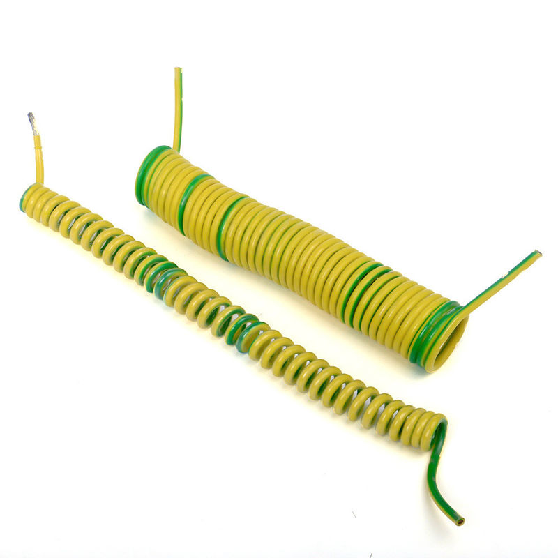 Kaplama malzemesi PVC 2-10 çekirdekler alev geriletici spiral kıvrık yaylı elektrik kablosu elektronik ekipman için