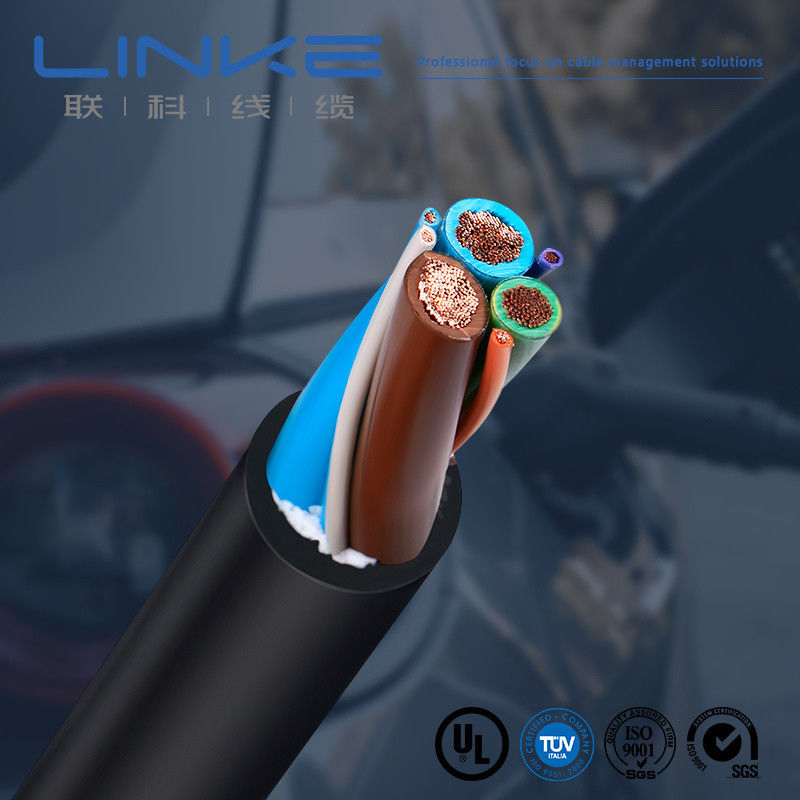 600V 16AMP Bakır çekirdek EV şarj kablosu Hızlı şarj için AC EV kablosu