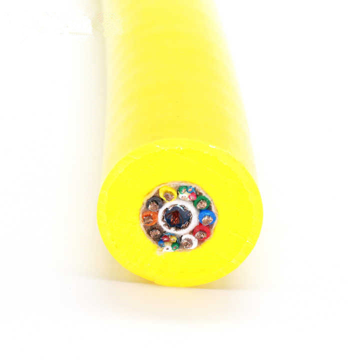 Bakır çekirdeği ve PUR köpük kabuğu olan hafif yüzen ROV denizaltı kablosu