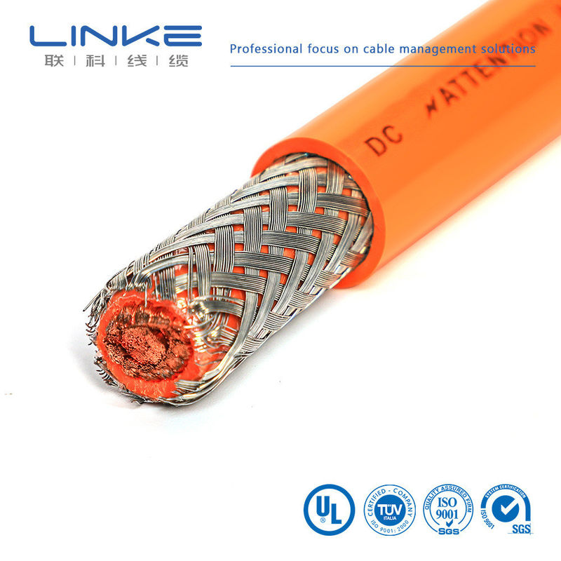 XLPE Ceket Yüksek Voltaj Kablosu Ev Şarj Kablosu 25Mm2 35Mm2 50Mm2 70Mm2 Turuncu 1000/1500V Çift İzole Avtomobil Kablosu Hv Elektrikli Araç Kalkanlı Kablo
