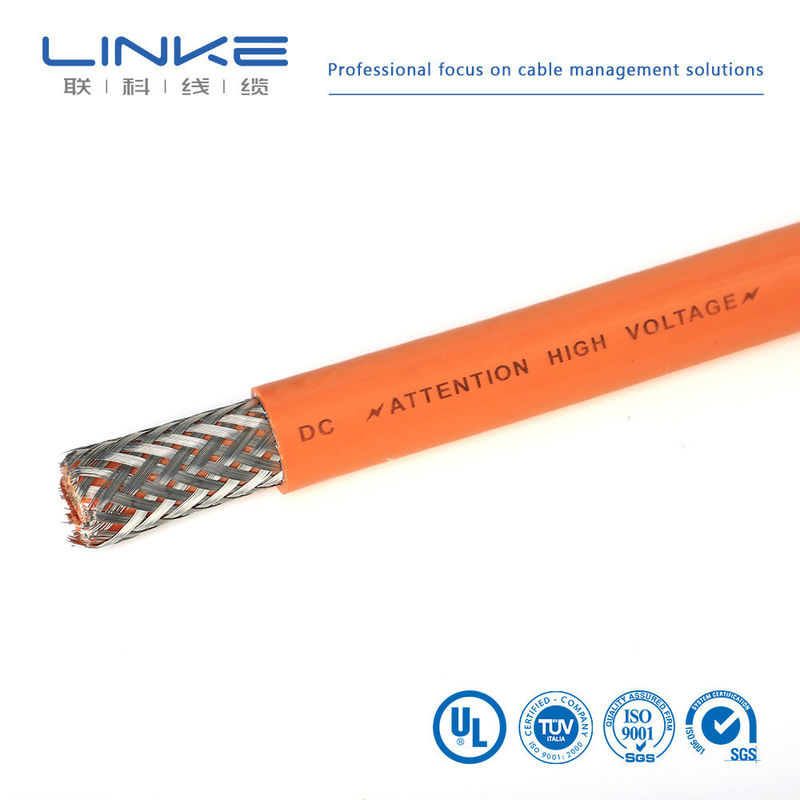 XLPE Ceket Yüksek Voltaj Kablosu Ev Şarj Kablosu 25Mm2 35Mm2 50Mm2 70Mm2 Turuncu 1000/1500V Çift İzole Avtomobil Kablosu Hv Elektrikli Araç Kalkanlı Kablo