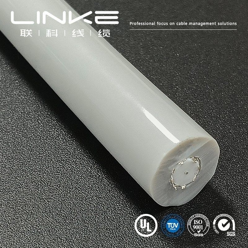 1.0mm Cam Lifi Kablo Gümüş kaplı Ekran Voltaj Tıbbi Kablo Tıbbi için Özel