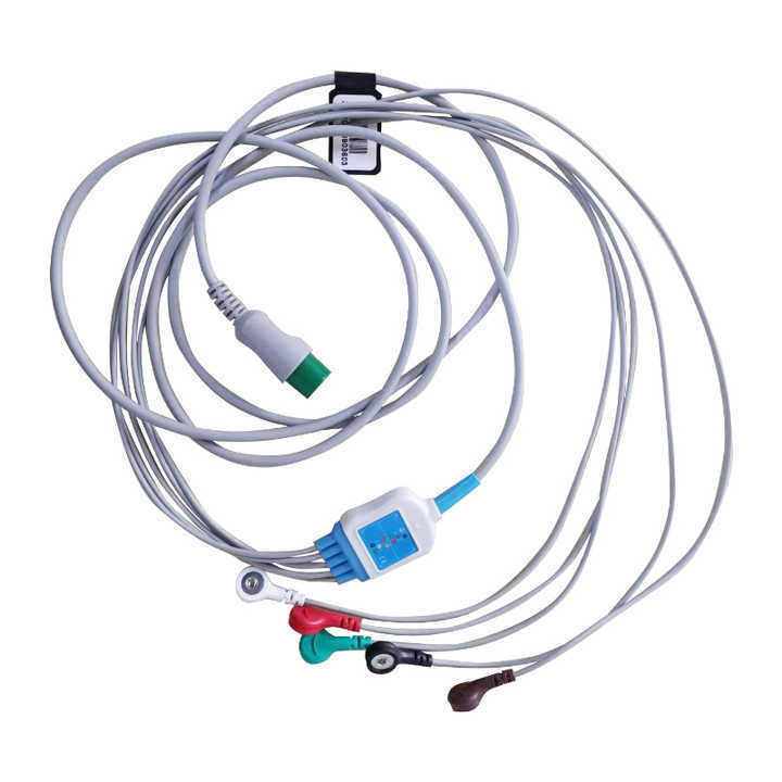 10 Leads EKG EEG EKG Kablosu Schille Bionet Hasta Monitörleri için TPE yalıtılmış kurşun telleri