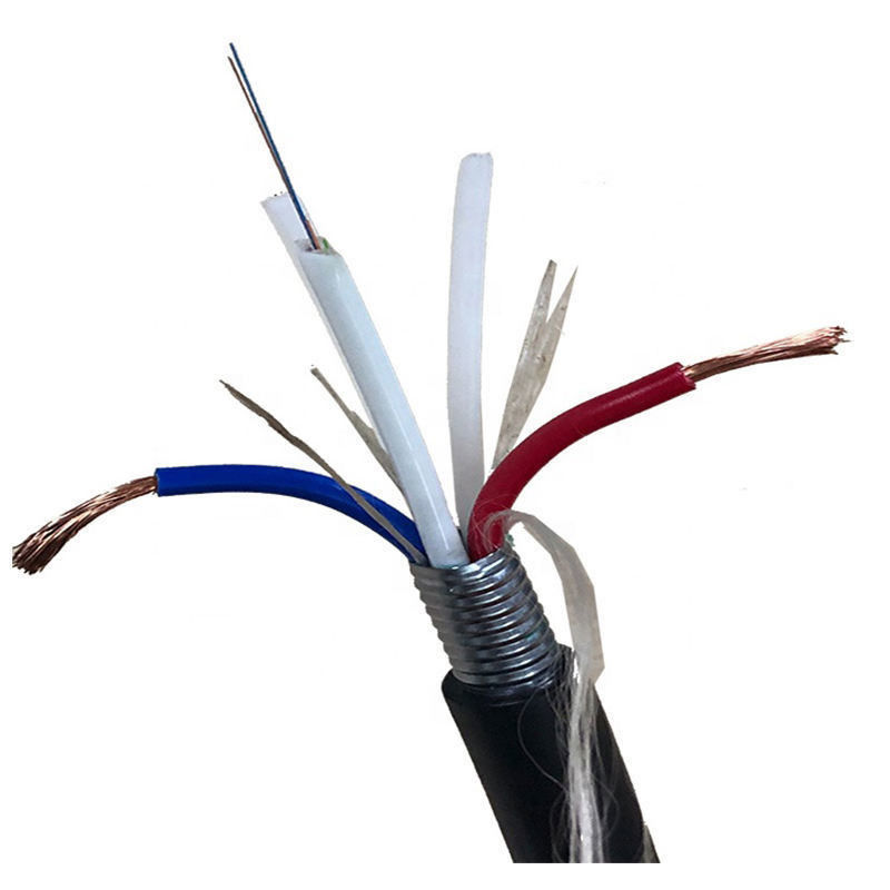 Kalemli Tel Bakır Fiber Hibrit Optik Kablo Türleri Güçlü Optik Fiber Kompozit Kablo