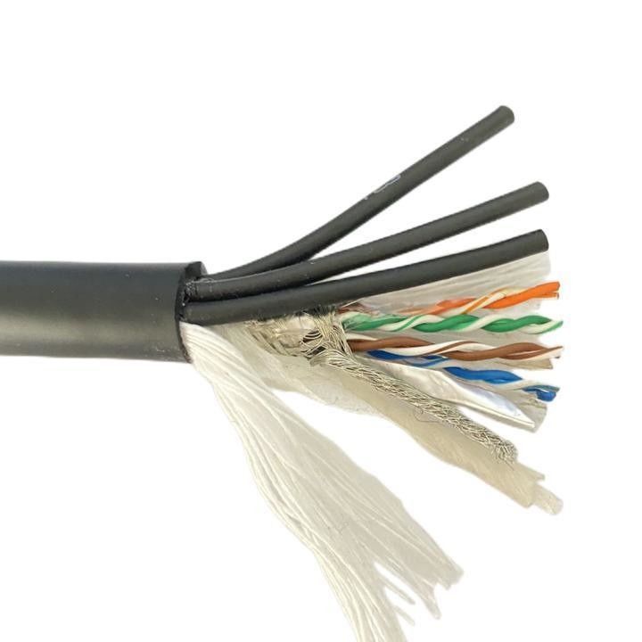 Özel Yüksek Esnek Kompozit Kablo Cat 5 Elektrik İstasyonu için Bakır Ağ Kablo