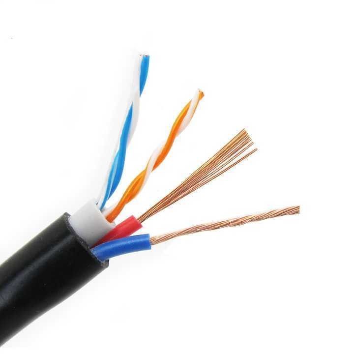 Özel Yüksek Esnek Kompozit Kablo Cat 5 Elektrik İstasyonu için Bakır Ağ Kablo