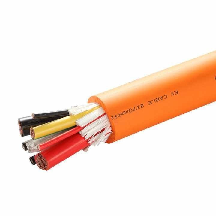 Tek çekirdekli korunan elektrikli araba kablosu EV kablosu 6AWG 14AWG Enerji Yüksek Voltajlı kablo silikon kauçuk ceket