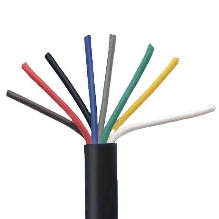 Yuvarlak Tel Bakır Çekirdek XLPE yalıtımlı kontrol kablosu PVC kablosu 0.16mm Multi Core