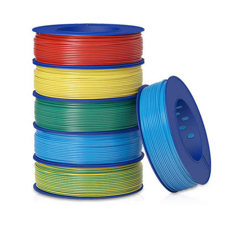 PVC kabuk 1.5mm 2.5mm 6mm 20mm Esnek Ev Kablolama Bakır Elektrikli Kablo ve Kablo