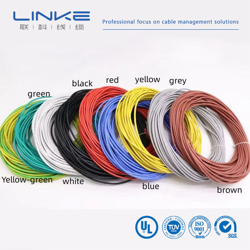 UL3135 Silikon Kauçuk Tel 30 28 26 24 22 20 18 16 14 12 10 AWG yalıtımlı yumuşak bakır elektron LED lamba aydınlatma kablosu