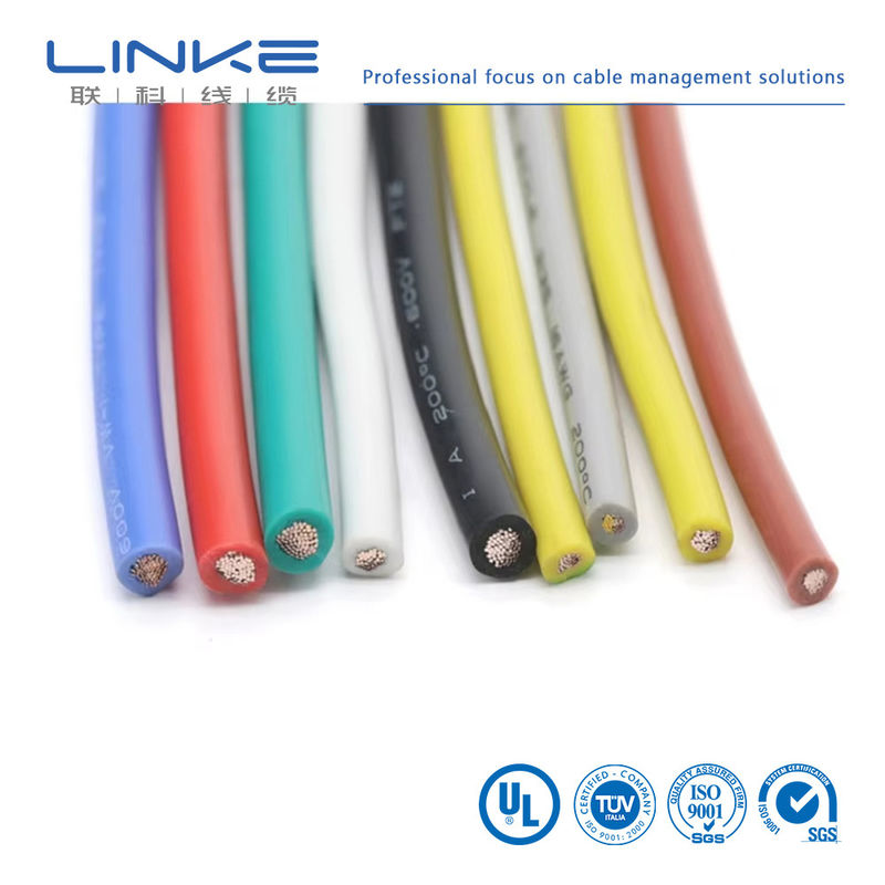 UL3135 Silikon Kauçuk Tel 30 28 26 24 22 20 18 16 14 12 10 AWG yalıtımlı yumuşak bakır elektron LED lamba aydınlatma kablosu