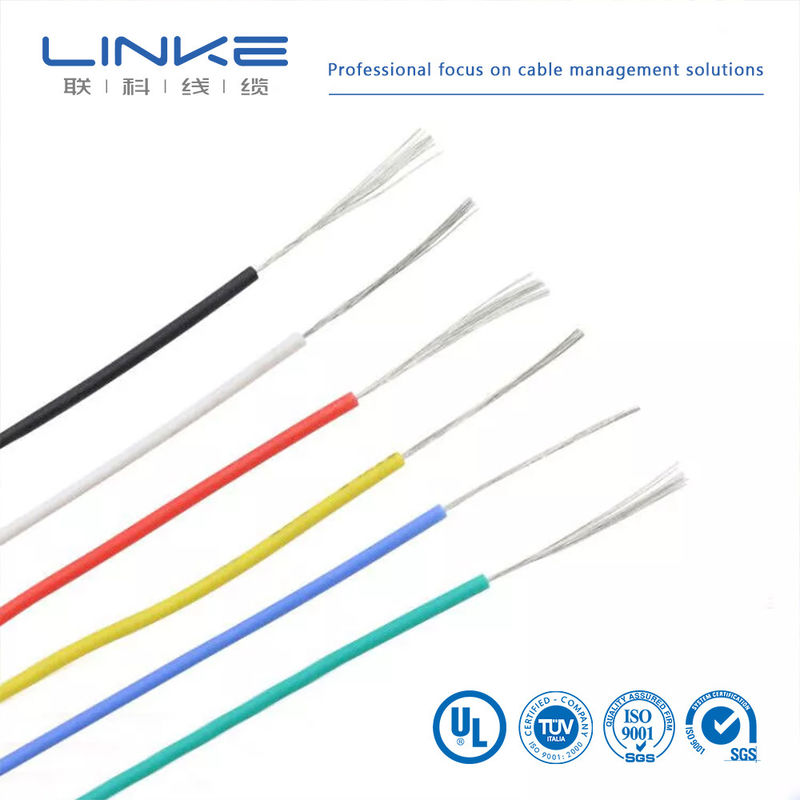 UL3135 Silikon Kauçuk Tel 30 28 26 24 22 20 18 16 14 12 10 AWG yalıtımlı yumuşak bakır elektron LED lamba aydınlatma kablosu