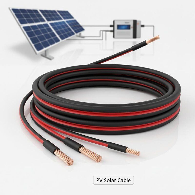 Güneş Sistemi Bağlantıları İçin XLPE Yalıtımlı 4mm'den 16mm'ye Kalaylı Bakır PV Güneş Kablosu